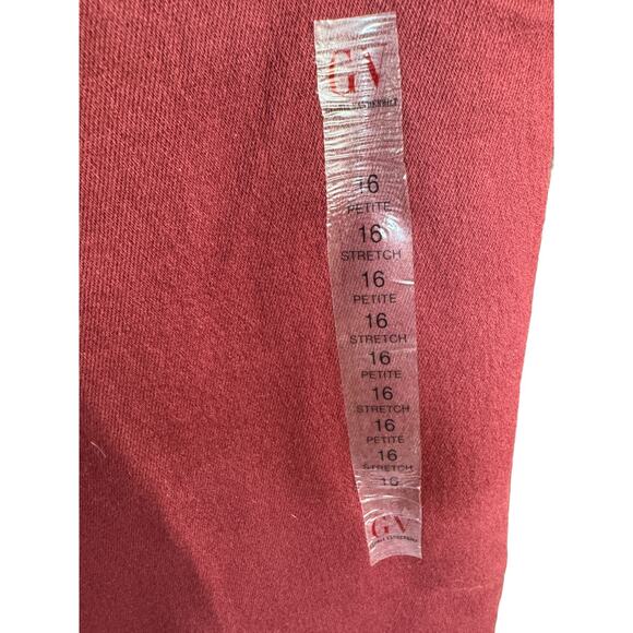 Gloria Vanderbilt Amanda Stretch Jeans Petite 16 Burgundy Straight Leg NWT - Picture 8 of 11